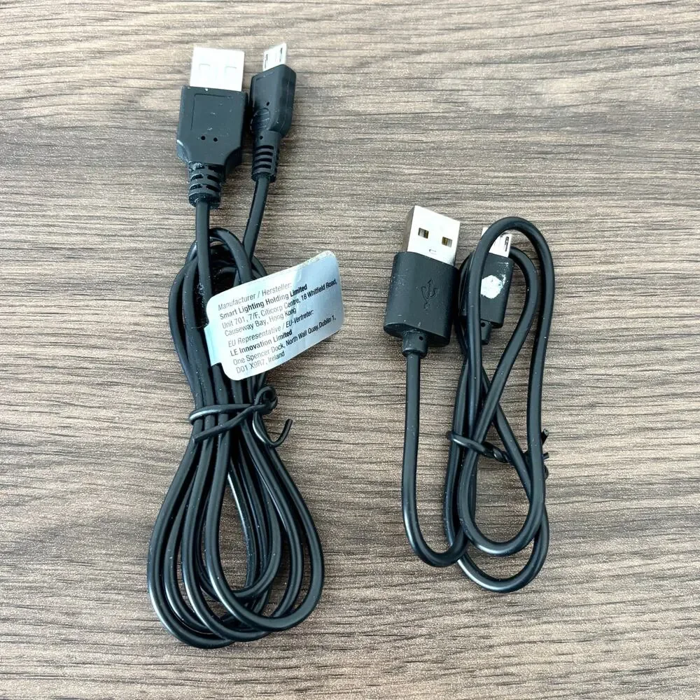 Micro USB Cables - Black - Short - 1.5FT and 3FT - Pack of 2 Cables
